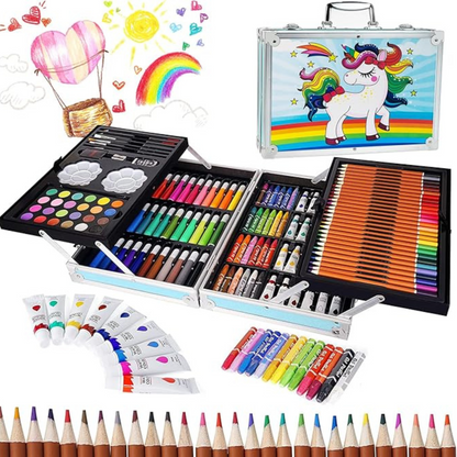 Set Arte Colores Pintura Dibujo Mega Maleta 145 Pcs