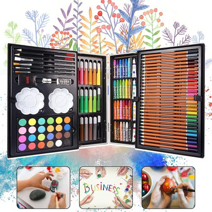 Set Arte Colores Pintura Dibujo Mega Maleta 145 Pcs