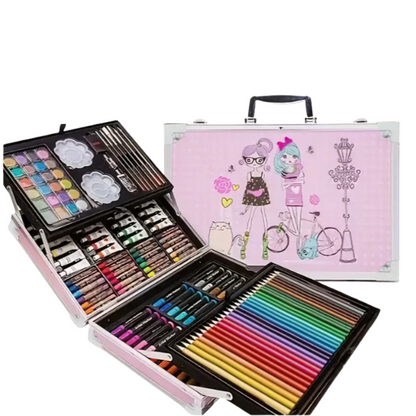 Set Arte Colores Pintura Dibujo Mega Maleta 145 Pcs