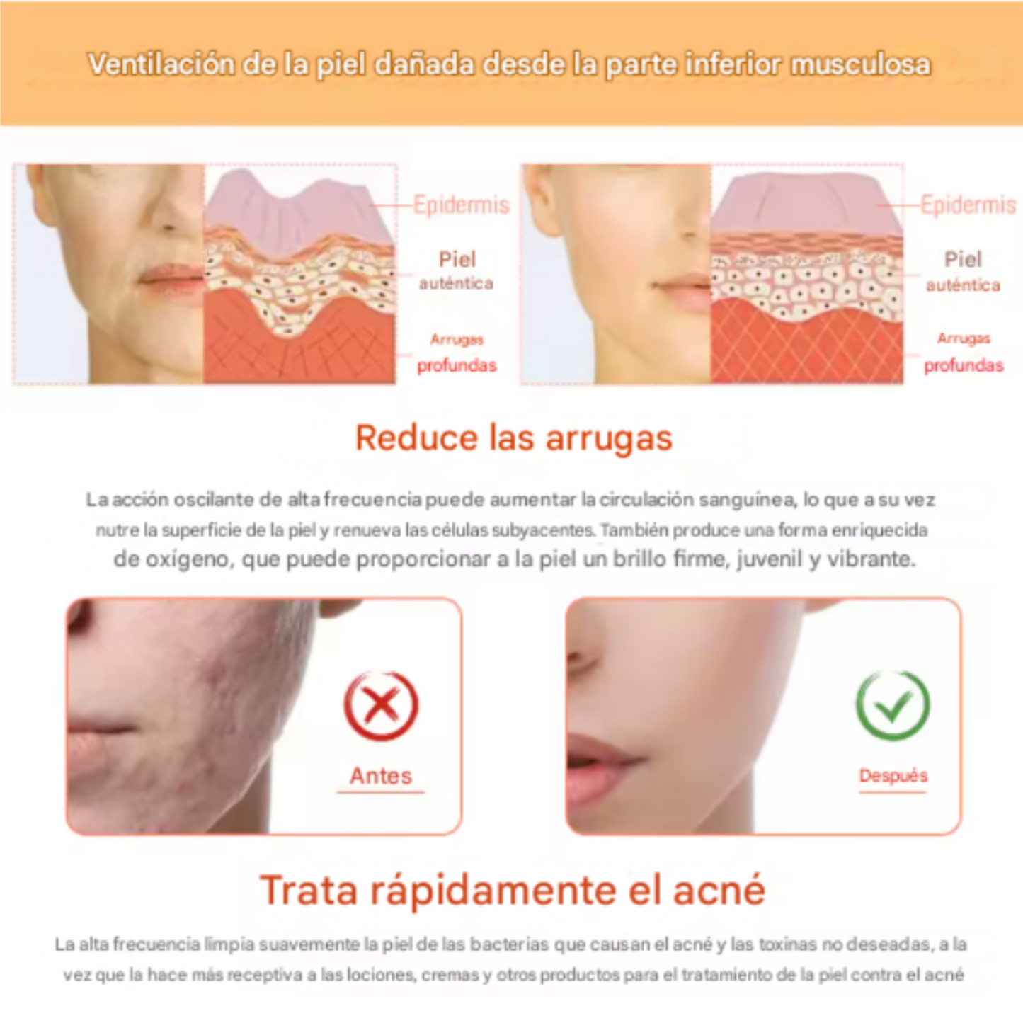 Limpiador Facial Alta Frecuencia Anti Edad