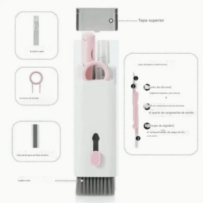 Juego de limpieza para teclado, audífonos y celular 7 piezas