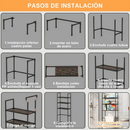 Mueble organizador de baño 3 niveles